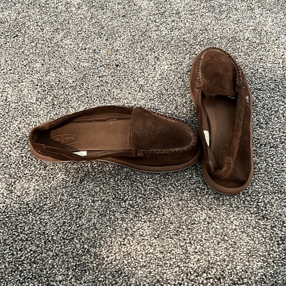 Womens Sanuk brand slip ons size 7 brown suede - Picture 5 of 11